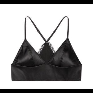 Victorias Secret Satin Longline Bra-Large